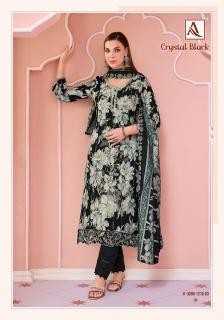 Alok suit crystal black dress material wholesale